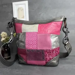 COACH patchwork shoulder bag Signature