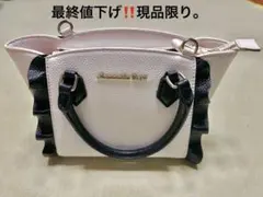 Samantha Vega ミニバッグ フリル ホワイトブラック