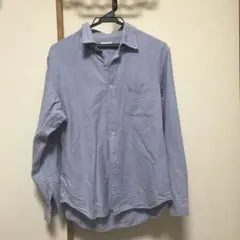 GU ライトブルー 長袖シャツ