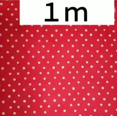はぎれ　赤　ドット　インド綿　ライトレッド　約100cm✕100cm★