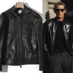 EMMETI エンメティ 羊革 ブルゾン ライダース ジャケット 46 M程