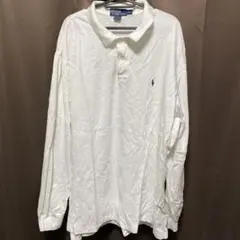 Polo by Ralph Lauren ホワイト長袖ポロシャツ XXL