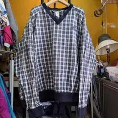 アメリカ古着 DUCKSTER チェック柄 プルオーバージャケット XL