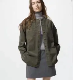 新品⭐︎ユニクロ　 コーデュロイロングシャツジャケット　Ｌサイズ