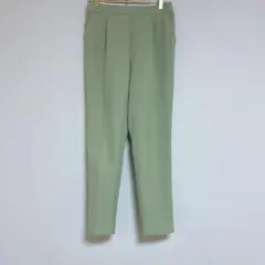 Alma Design タック　テーパードパンツ（M）カラーパンツ　グリーン系
