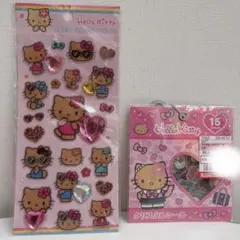 日焼けキティ キクリスタルシール キラキラ ラインストーンシール おはじきシール