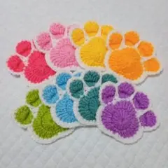 肉球モチーフ8枚(白)