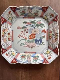 伊万里色絵 額皿鶴松竹梅文 縁付き 伊万里色絵 額皿鶴松竹梅文 縁付き - メルカリ