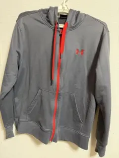 UNDER ARMOUR フルジップパーカー グレー レッド MDのサムネイル