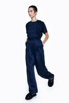 ENFOLD Salopette Overall エンフォルド サロペット エンフォルド サロペット LONG-STRAP OVERALLS グレー 36｜Yahoo