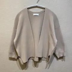 BEAUTY&YOUTH コットンポリエステルショートニットカーディガン