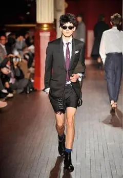 ラフ・シモンズ RAF SIMONS 2009SS 半袖シャツ 黒 細身 - メルカリ