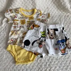 くまのプーさん 半袖ボディスーツとショートパンツセット 70サイズ