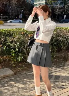 ミニ丈プリーツミニスカート