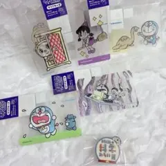 도라에몽 科学みらい展 ピンバッジ まじかる百面相 クリアカード 5枚