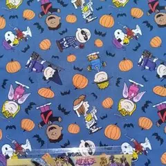 １mスヌーピー　ピーナッツ　ハロウィン柄生地　ＵＳＡコットン生地 送料込み 新品