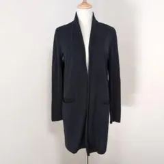 【NUEVIS】ネイビー オープンフロントカーディガン【38/Ｍ】