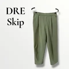 DRESKIP ドレスキップ　カジュアルパンツ　オリーブグリーン　L