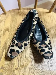 ヒョウ柄フラットシューズ 38