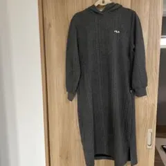 最終価格セール‼️FILA グレー ロングカットソーワンピース Lサイズ