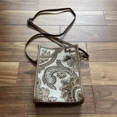 花柄刺繍ショルダーバッグ