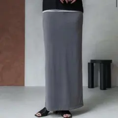 crewre ストレッチベロアストレートスカート cloud grey サイズ1