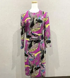 美品☆エミリオプッチ 幾何学柄ワンピース プッチ柄 ピンク パープル