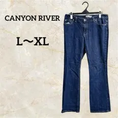 CANYON RIVER ブーツカット デニムパンツ ダークデニム【L〜XL】