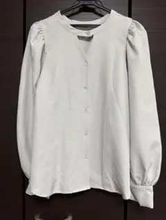 GRL ホワイト 長袖ボタンシャツ Fサイズ