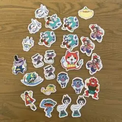 平成レトロ　妖怪ウォッチ　ふわふわステッカー　フレークシール　25個　ジバニャン