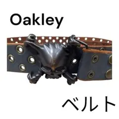 超レア】Oakley スカルバックル ベルト ブラック - メルカリ