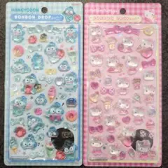 正規品　サンリオ第二弾　ボンボンドロップシール　ハンギョドン　ハローキティピンク