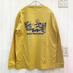 新品　レディキロ F.E.P.C アメカジ プリント　ヘビー　ロンT マスタード