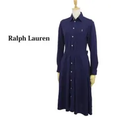 【現行タグ】美品 ラルフローレン カノコロングワンピース ポニー刺繍 ベルト付