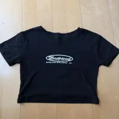 BADBLOOD ロゴ クロップド Tシャツ ブラックのサムネイル
