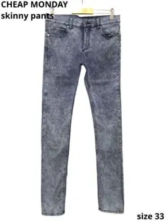 美品！チープマンデーCHEAP MONDAYケミカルウォッシュスーパースキニーのサムネイル