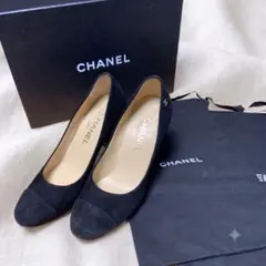 美品】CHANEL シャネル ココマーク レザー ネイビー 約22.5cm - メルカリ
