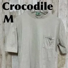 クロコダイル　Ｔシャツ　Ⅿ　グレーベージュ　【119】