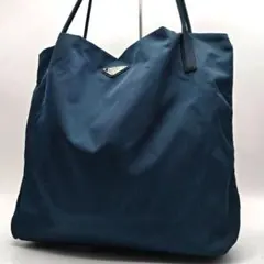 プラダ トートバッグ ネイビー 三角ロゴ ナイロン A4収納 肩掛け 白タグのサムネイル
