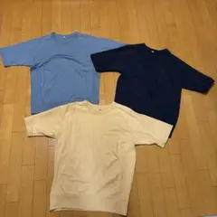 オールド　ユニクロ　OLD UNIQLO 半袖スウェット　トレーナー 3色セット