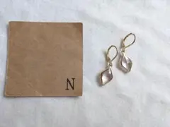 ダイヤ型クリアカラーピアス　イヤリング　ハンドメイドピアス