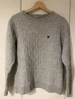 Champion M グレー キルティングスウェット