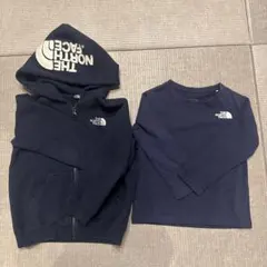 THE NORTH FACE ネイビー パーカーとロンTのセット