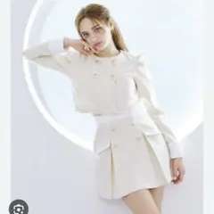 REDYAZEL セットアップ　ベージュ　ダブルボタン　バイカラー　ほぼ新品