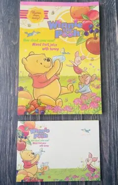レターセット　くまのプーさん　メモレターパッド　封筒