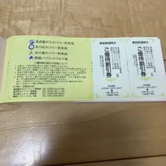 東武鉄道株式会社　優待券　ゴルフ場共通割引券2枚　カントリークラブ　割引のサムネイル