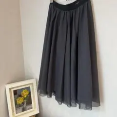 【良品】ジャスグリッティー シアースカート　グレー　 サイズ2 M