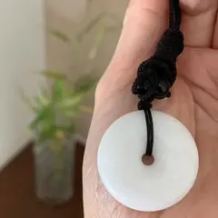 天然翡翠　ペンダント ネックレス平安玉