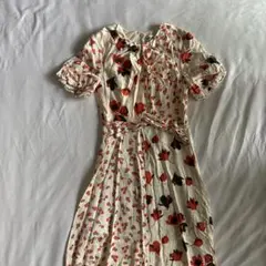 〈self-portrait〉ホワイトワンピース 花柄ドレス