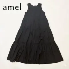 amel ブラック キャミワンピース ノースリーブ コットン100%のサムネイル